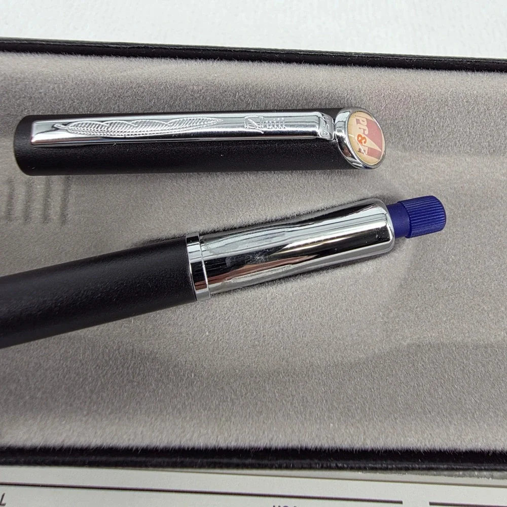 Quill Ballpoint Pen Matte Black PG&E Mapping Initiatives USA Made with Case